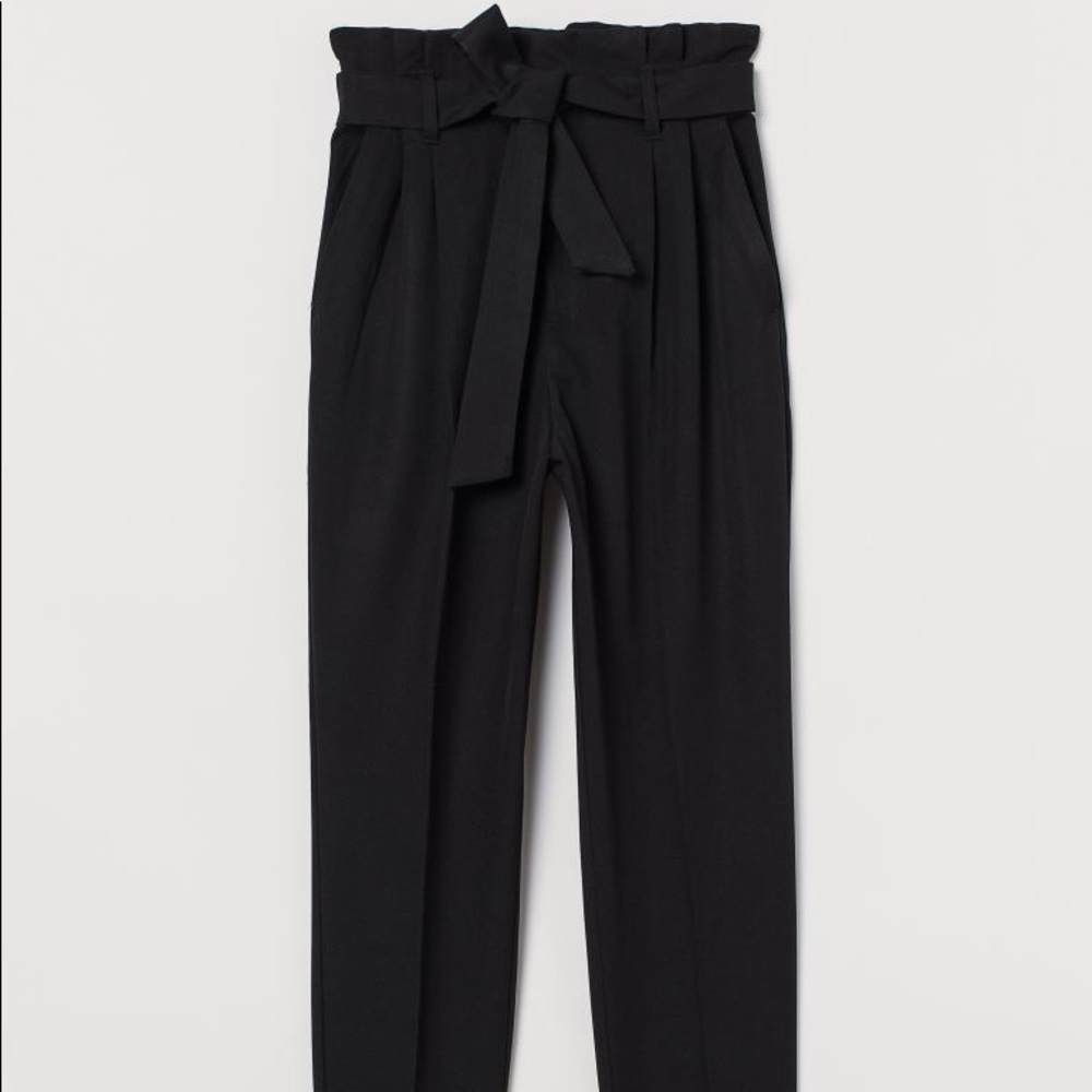 H&M high waisted paper bag pant